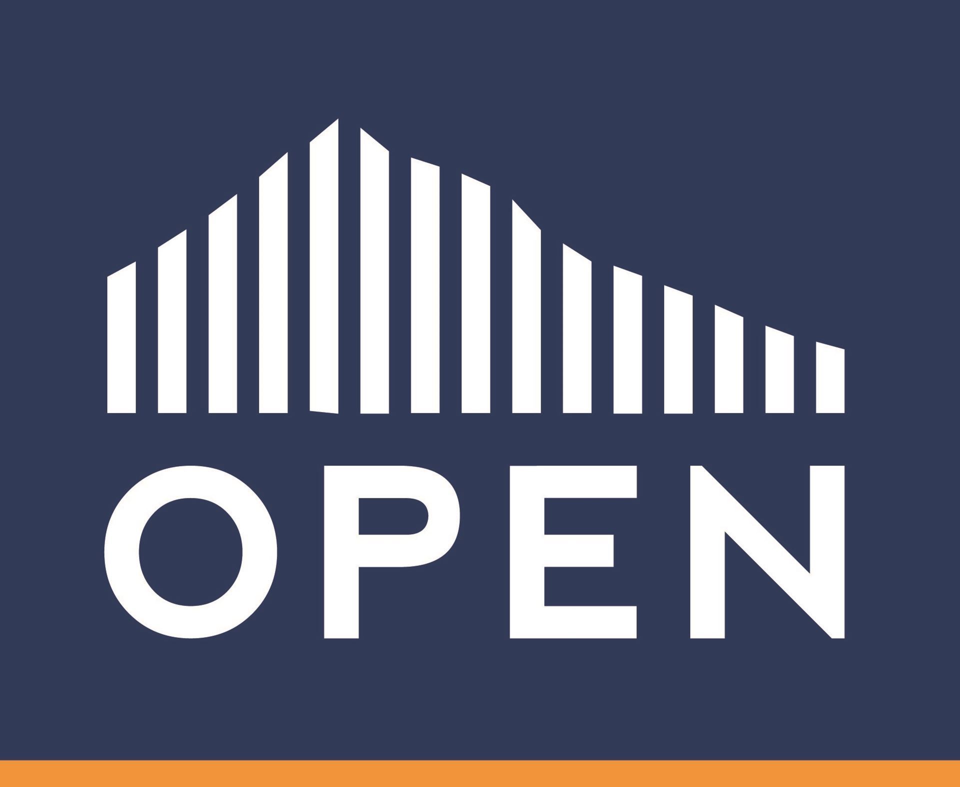 OPEN logo with stylized mountain